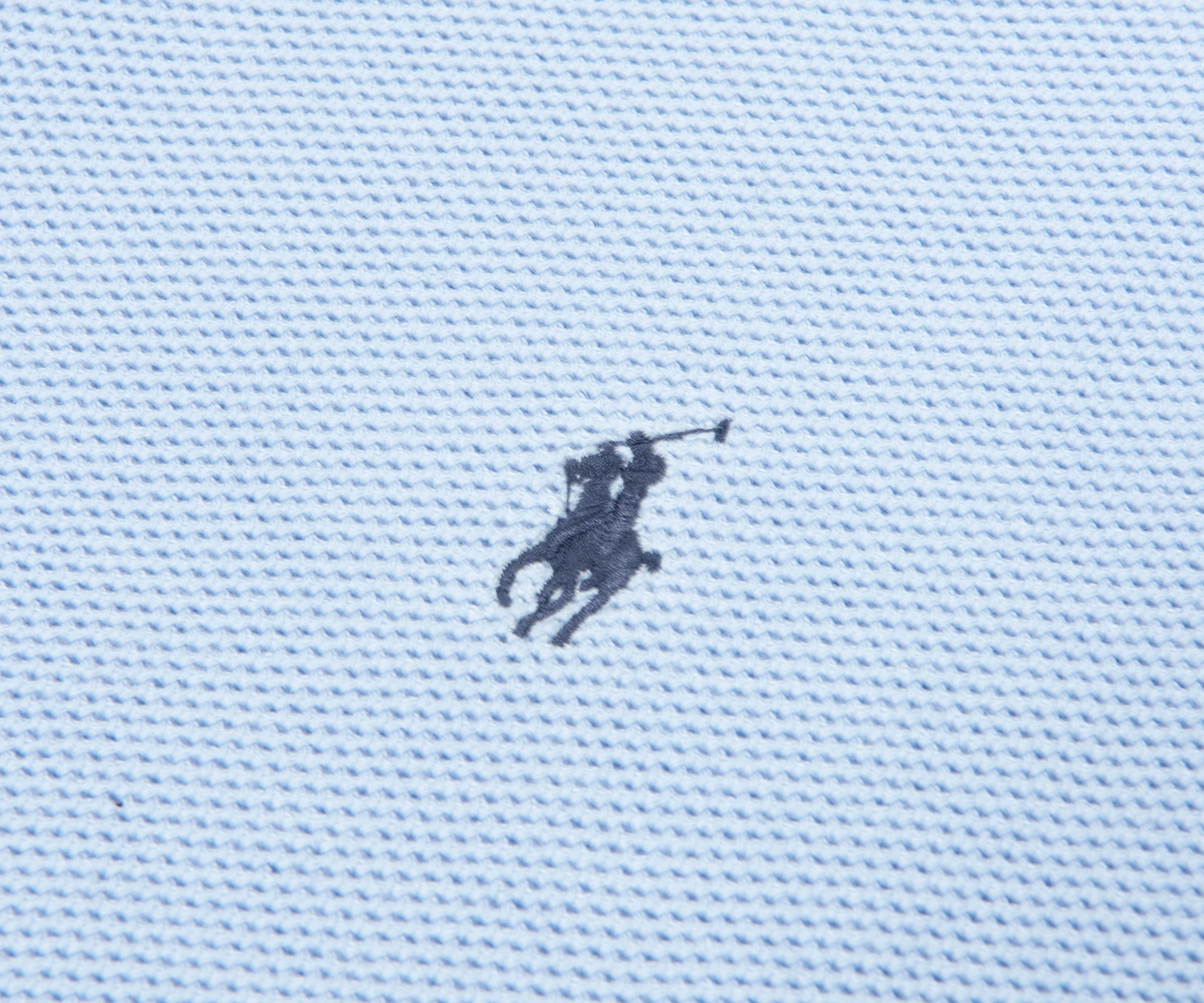 Ralph Lauren Sky Blue Textured 1/4 Zip Sweater - Image 4