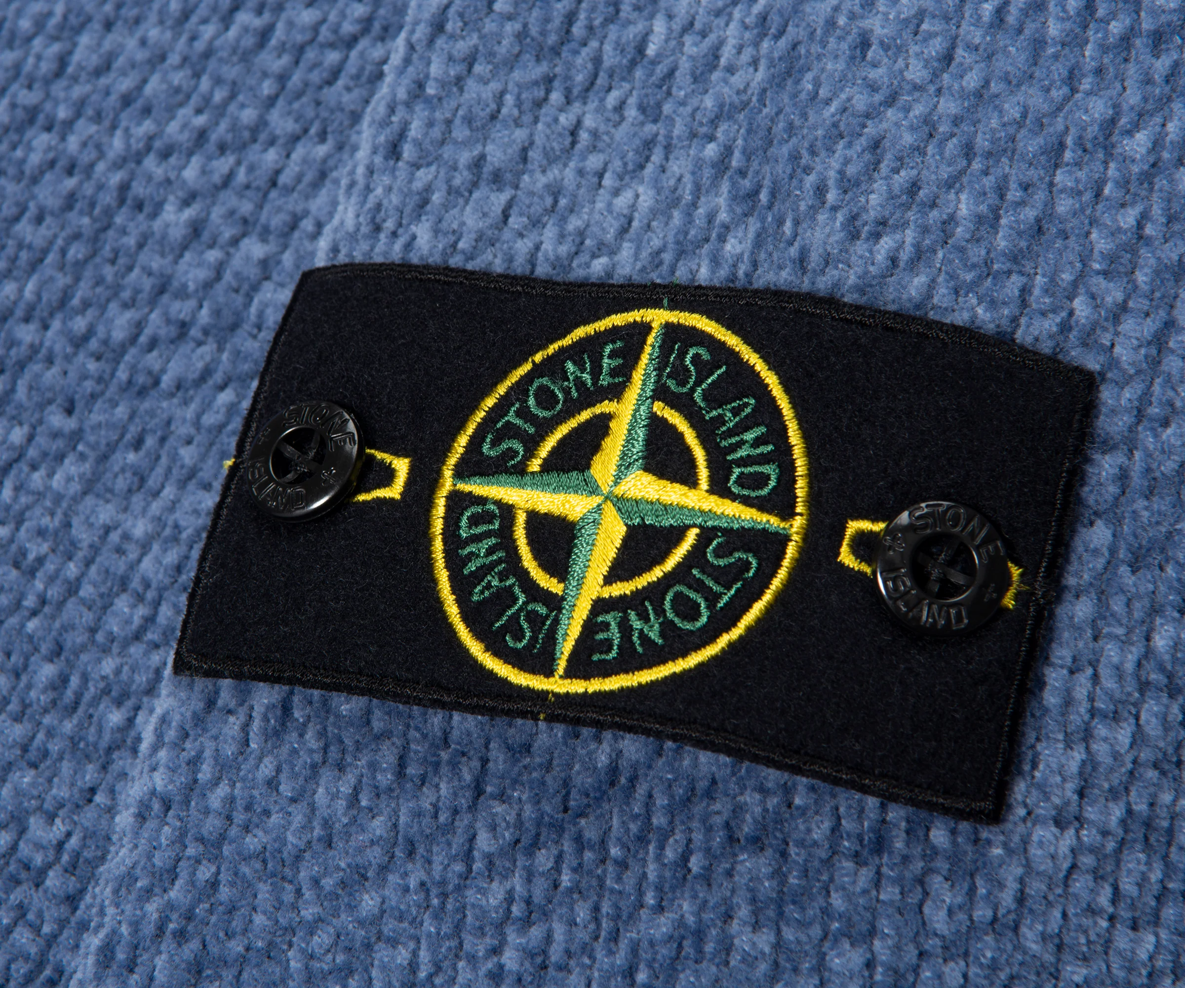 Stone Island Avio Blue Waffle Knitted Sweater - Image 3