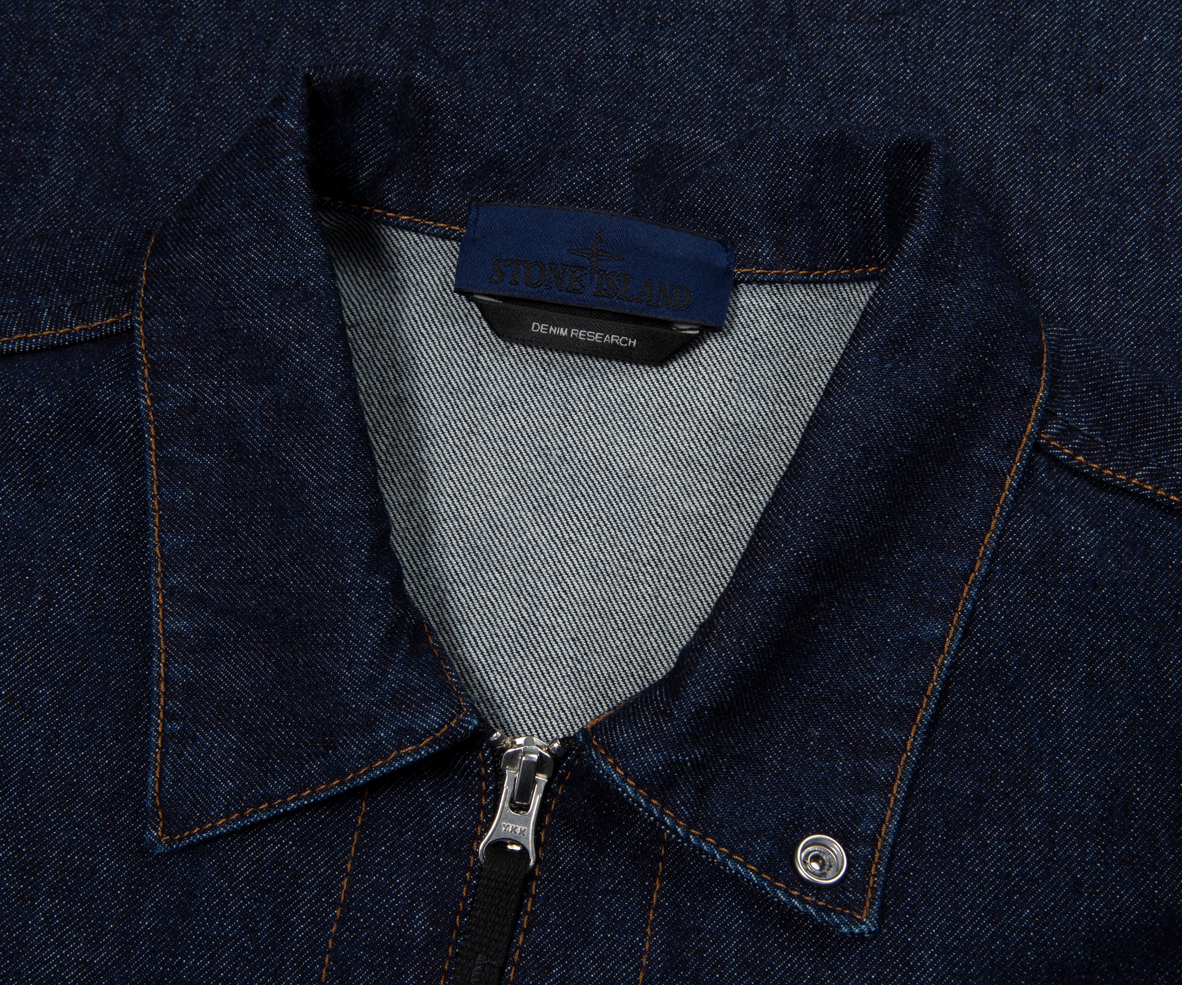 Stone Island Indigo Denim Rinsed Full Zip jacket - Image 2