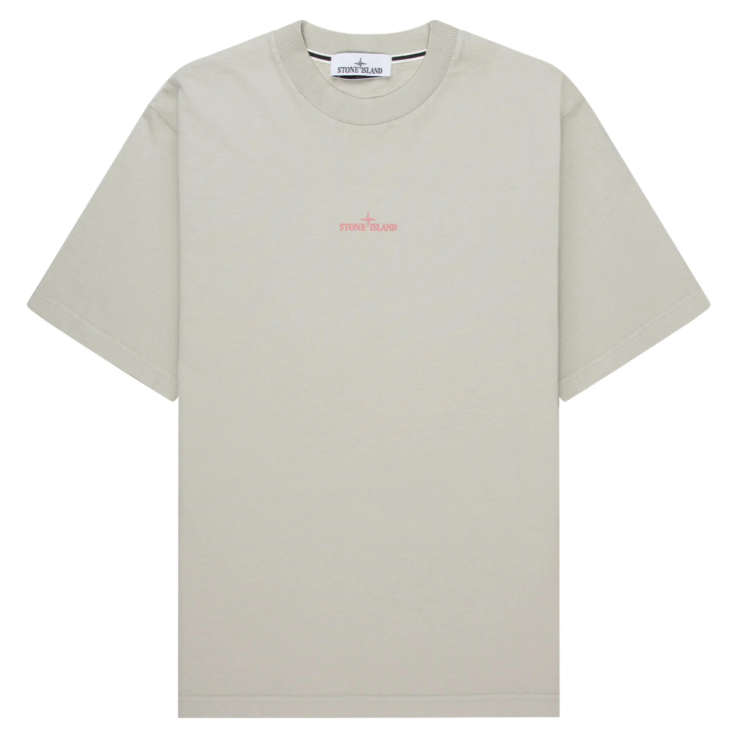 Stone Island Pearl Grey Carlo Print T-Shirt
