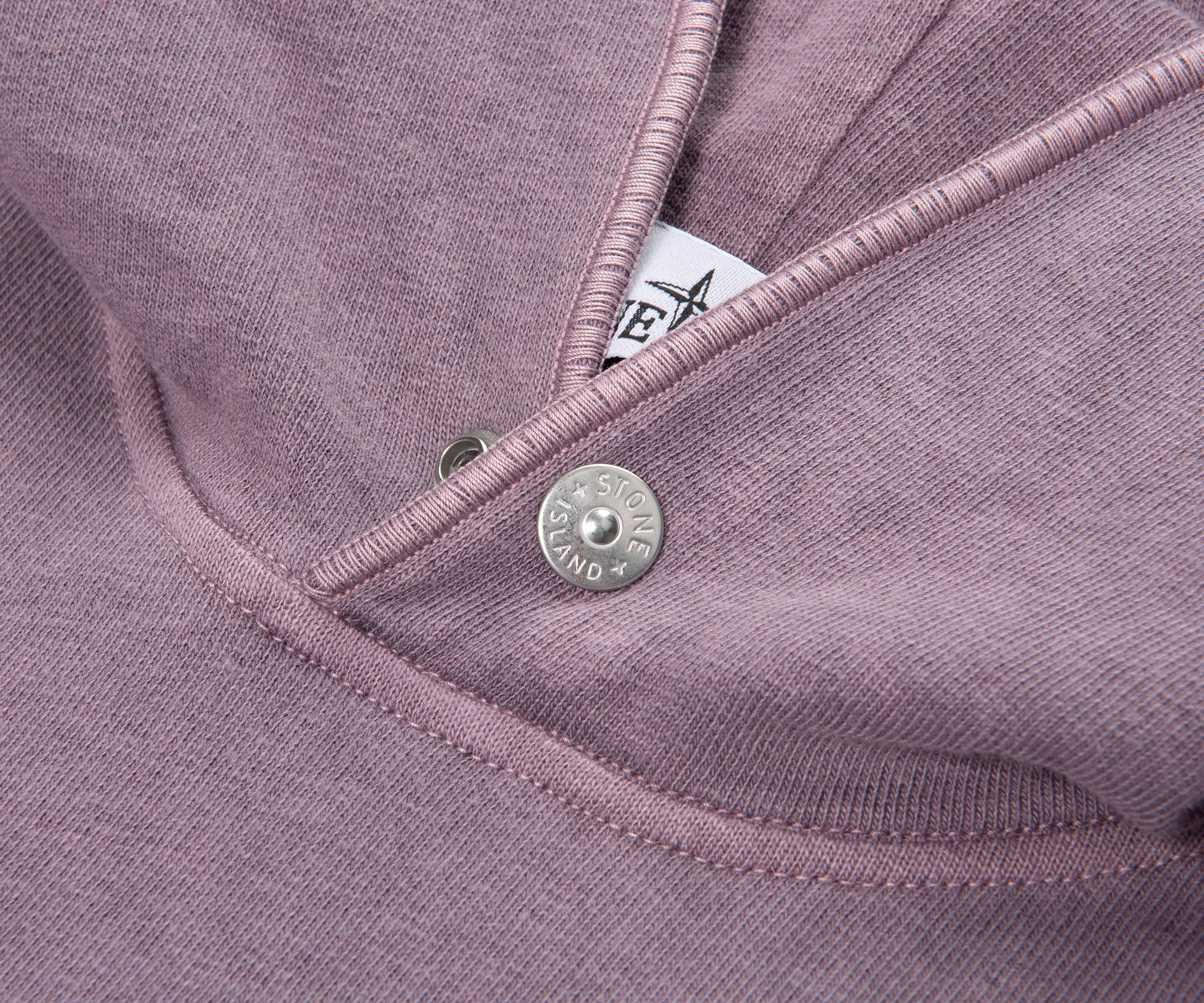 Stone Island Purple Brushed Cotton Hoodie - Image 2