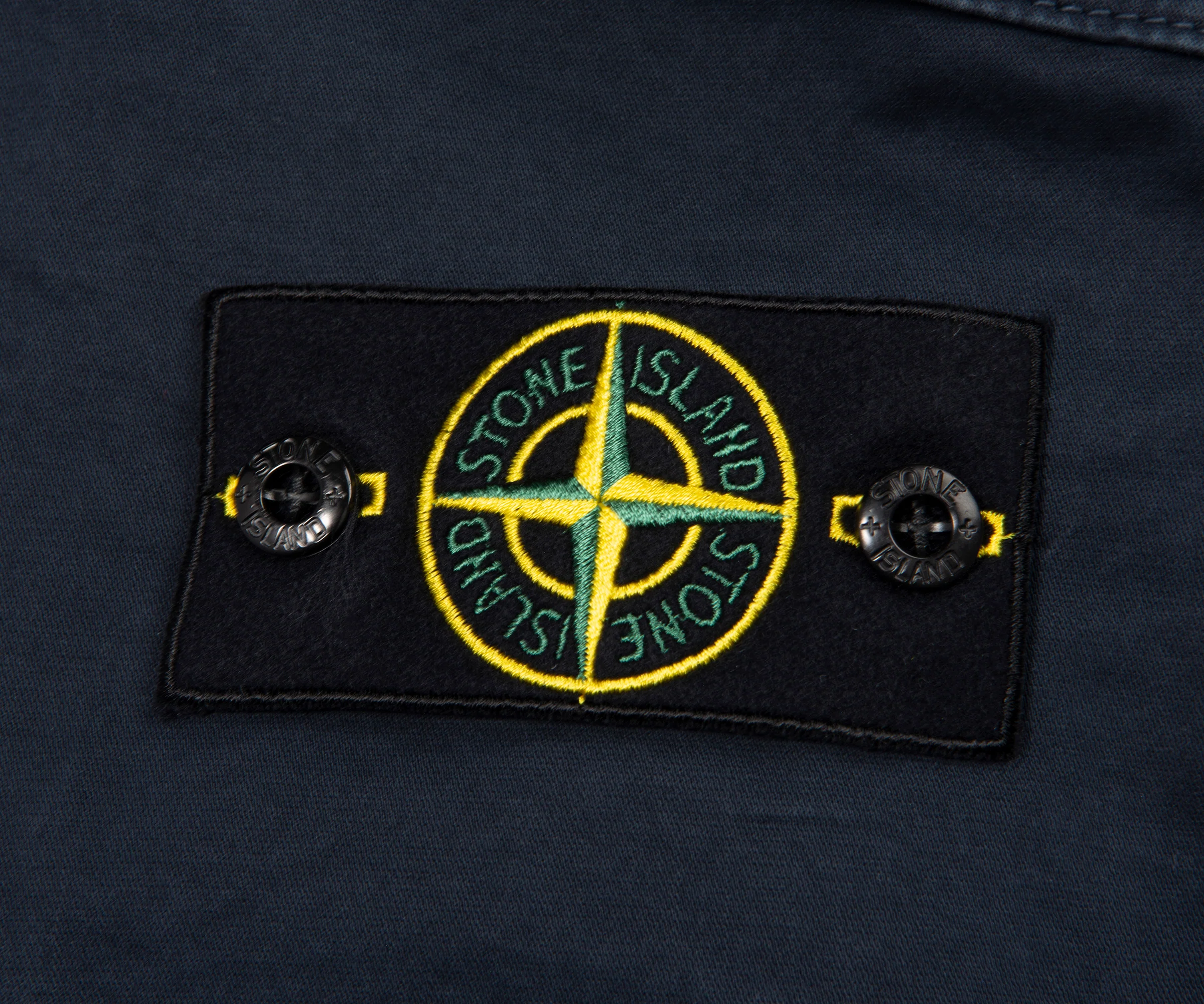 Stone Island Navy Stretch Cotton Shorts - Image 3