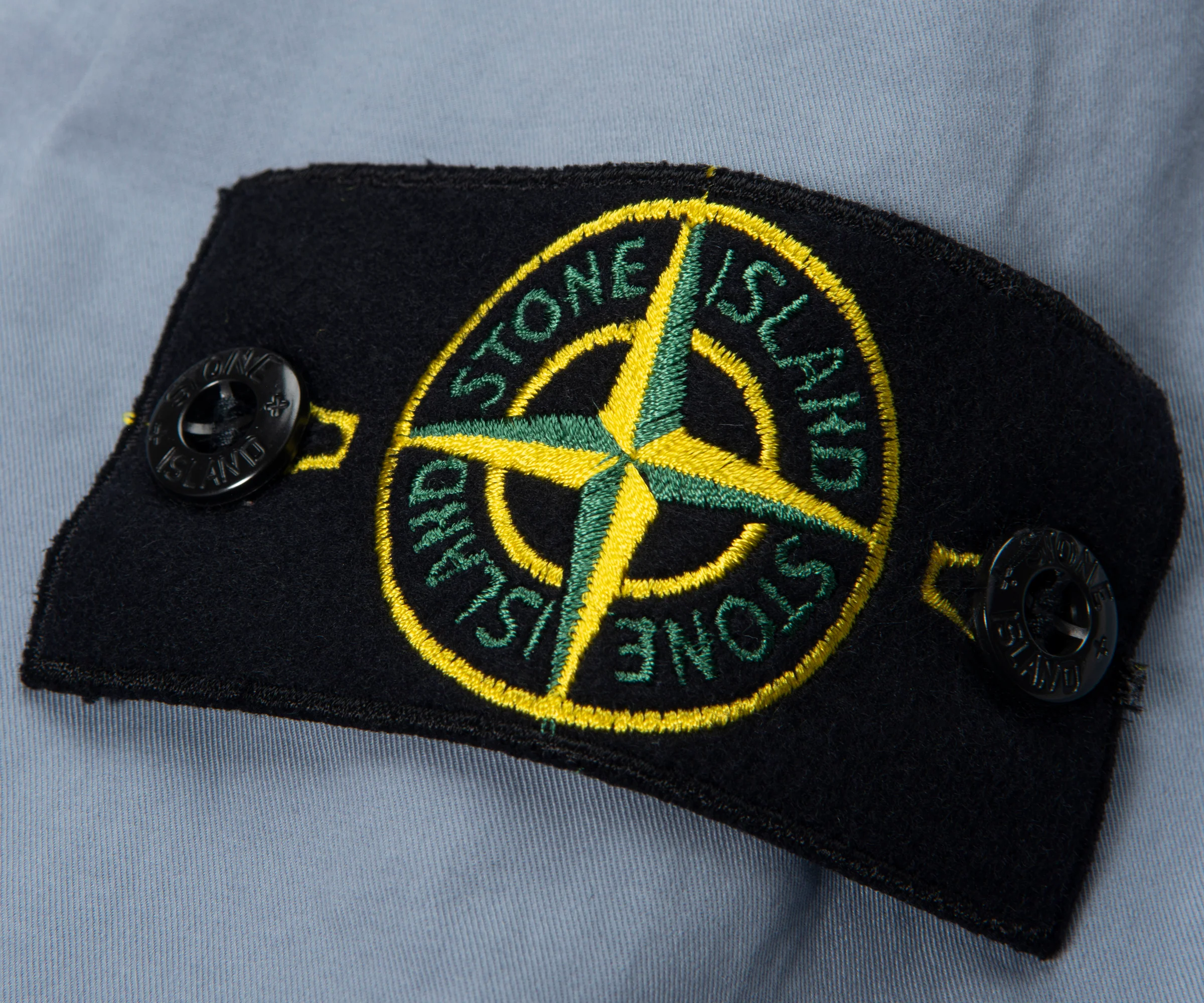 Stone Island Sky Blue Cotton Overshirt With Chest Pocket - Image 4